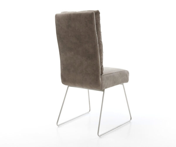 Jídelní židle Pela-Flex taupe vintage tenká podnož nerezová ocel - Image 5
