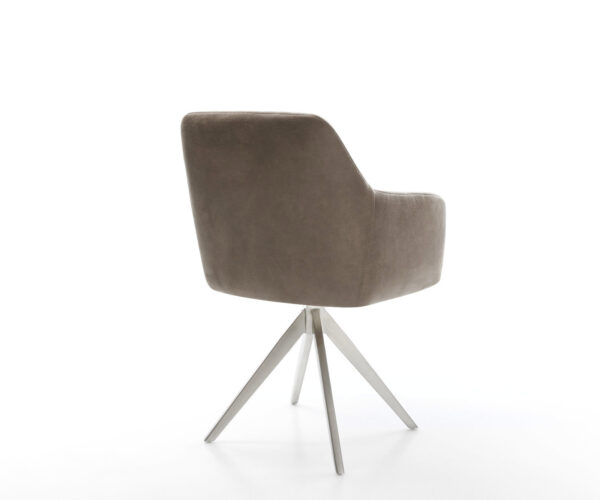 Otočná židle Greg-Flex taupe vintage křížová podnož hranatá nerezová ocel - Image 5