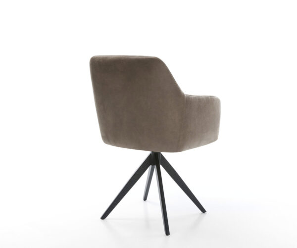 Otočná židle Greg-Flex taupe vintage křížová podnož hranatá černá - Image 5