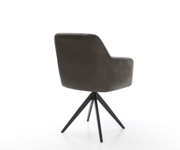 Otočná židle Greg-Flex antracitová vintage křížová podnož hranatá černá - Image 5
