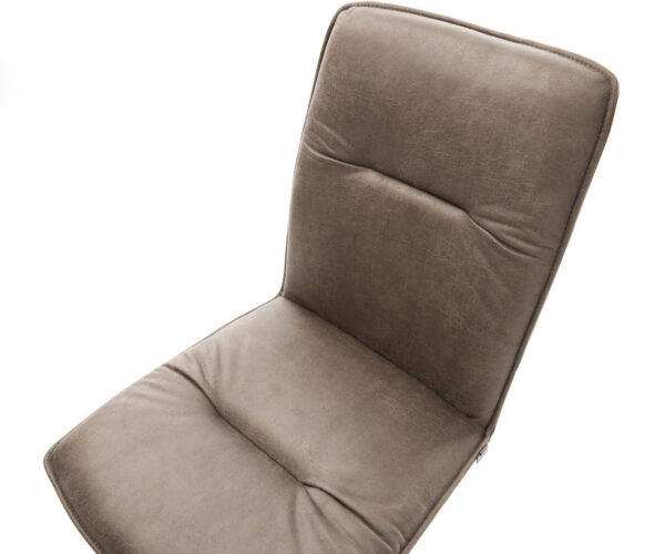 Otočná židle Vinjo-Flex taupe vintage křížová podnož hranatá černá - Image 4