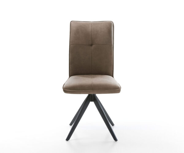 Otočná židle Maddy-Flex taupe vintage křížová podnož hranatá černá - Image 2