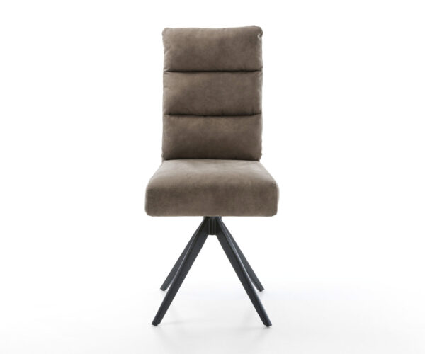 Otočná židle Pela-Flex taupe vintage křížová podnož hranatá černá - Image 2