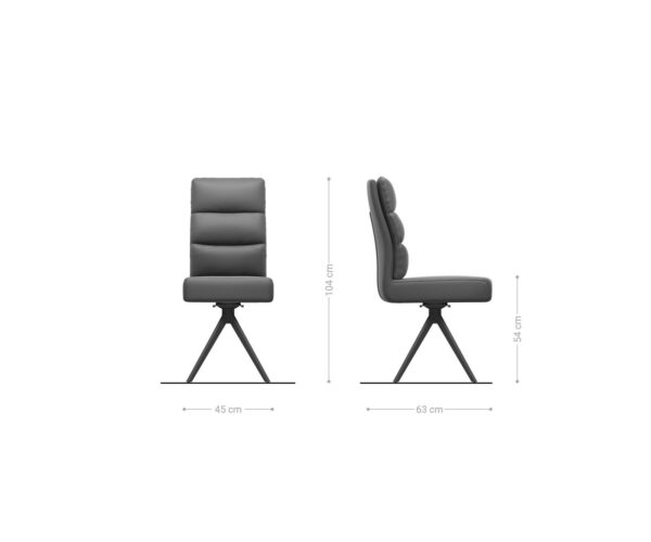 Otočná židle Pela-Flex taupe vintage křížová podnož hranatá černá - Image 6