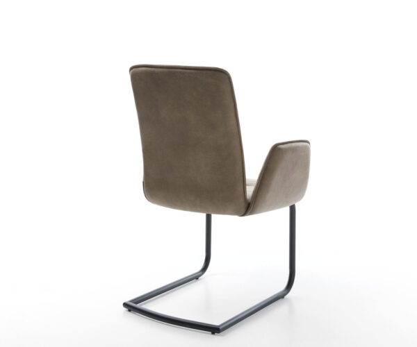 Jídelní židle Vinja-Flex taupe vintage konzolová podnož kulatá černá - Image 5