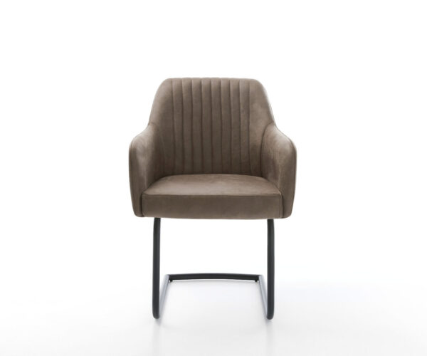 Jídelní židle Greg-Flex taupe vintage konzolová podnož kulatá černá - Image 2