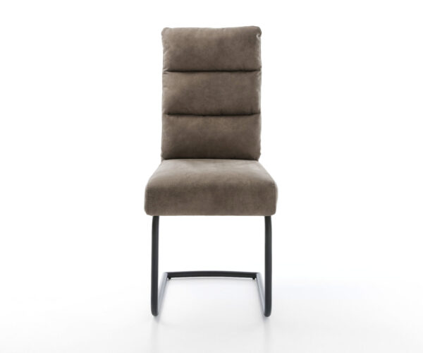 Jídelní židle Pela-Flex taupe vintage konzolová podnož kulatá černá - Image 2
