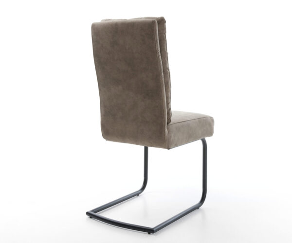 Jídelní židle Pela-Flex taupe vintage konzolová podnož kulatá černá - Image 5