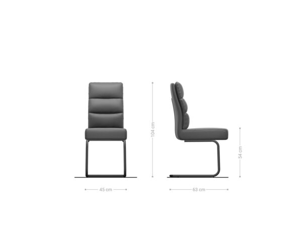 Jídelní židle Pela-Flex taupe vintage konzolová podnož kulatá černá - Image 6