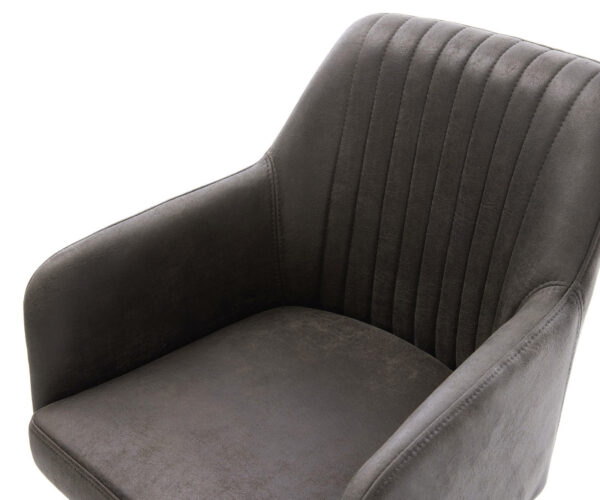 Jídelní židle Greg-Flex antracitová vintage konzolová podnož plochá černá - Image 4