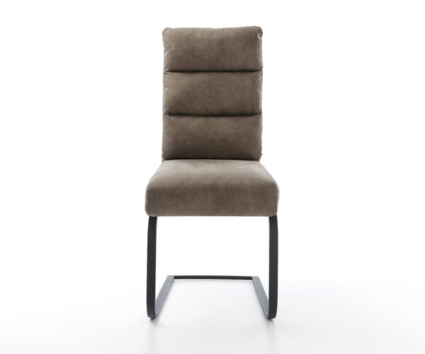 Jídelní židle Pela-Flex taupe vintage konzolová podnož plochá černá - Image 2
