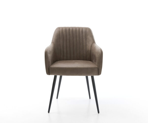 Jídelní židle Greg-Flex taupe vintage zúžená podnož černá - Image 2