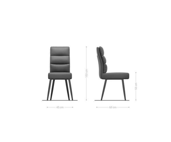 Jídelní židle Pela-Flex taupe vintage zúžená podnož černá - Image 6