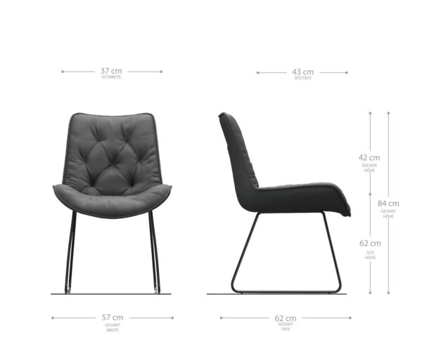 Jídelní židle Taimi-Flex taupe vintage tenká podnož nerezová ocel - Image 6