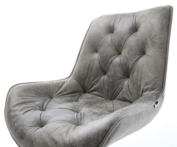 Otočná židle Taimi-Flex šedá vintage křížová podnož hranatá černá - Image 4