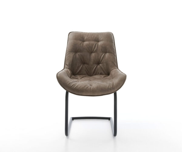Jídelní židle Taimi-Flex taupe vintage konzolová podnož kulatá černá - Image 2