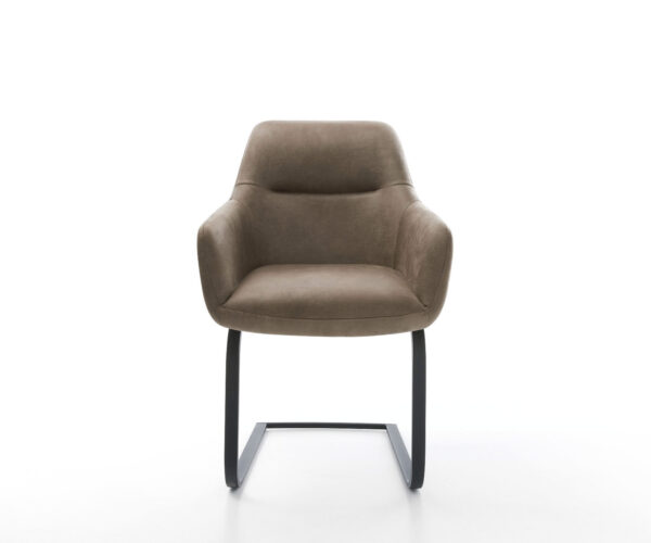 Jídelní židle Pejo-Flex taupe vintage konzolová podnož plochá černá - Image 2