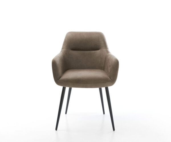 Jídelní židle Pejo-Flex taupe vintage zúžená podnož černá - Image 2