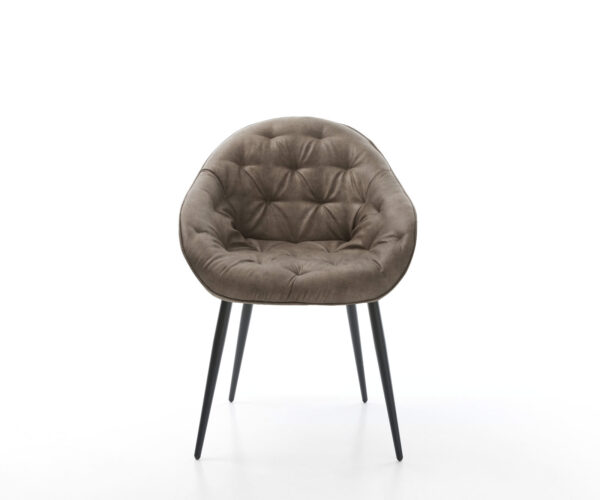 Jídelní židle Gaio-Flex taupe vintage zúžená podnož černá - Image 2