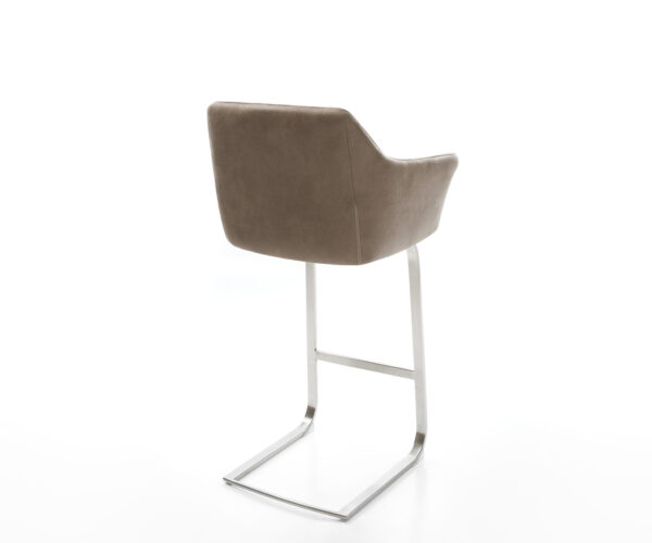 Barová židle Yulo-Flex vintage taupe konzolová podnož plochá nerezová ocel - Image 5