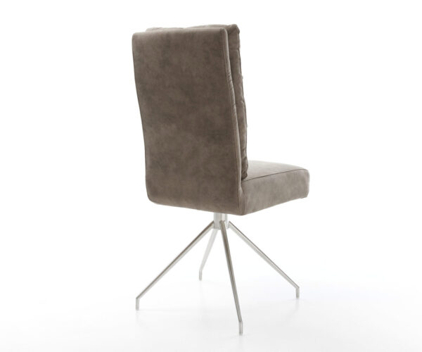 Otočná židle Pela-Flex taupe vintage křížová podnož zúžená nerezová ocel - Image 5