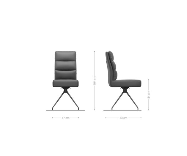 Otočná židle Pela-Flex taupe vintage křížová podnož zúžená nerezová ocel - Image 6