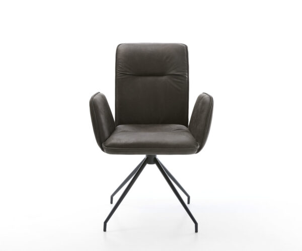 Otočná židle Vinja-Flex antracitová vintage křížová podnož zúžená černá - Image 2
