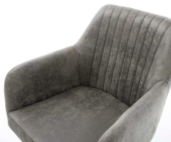 Otočná židle Greg-Flex šedá vintage křížová podnož zúžená černá - Image 4