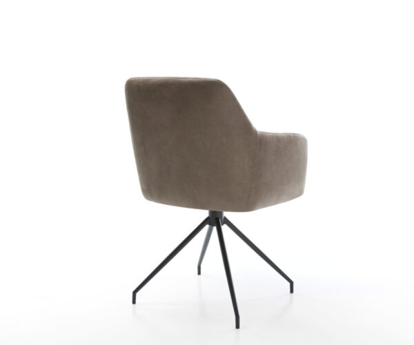 Otočná židle Greg-Flex taupe vintage křížová podnož zúžená černá - Image 5