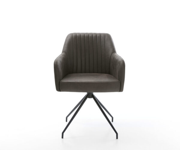 Otočná židle Greg-Flex anthracite vintage křížová podnož zúžená černá - Image 2