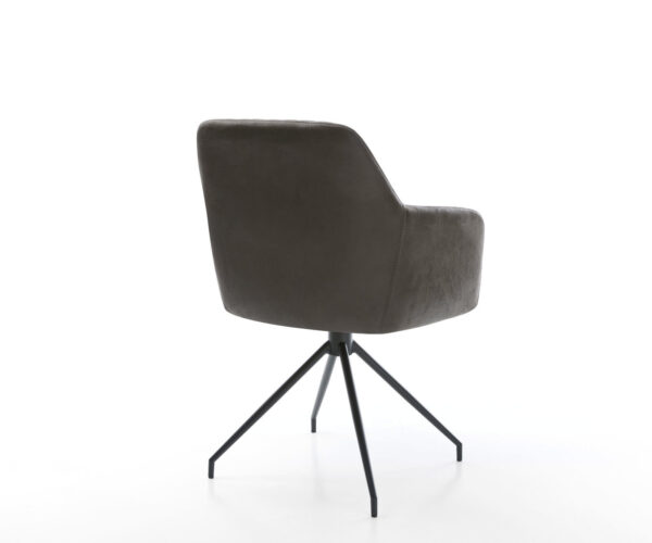 Otočná židle Greg-Flex anthracite vintage křížová podnož zúžená černá - Image 5
