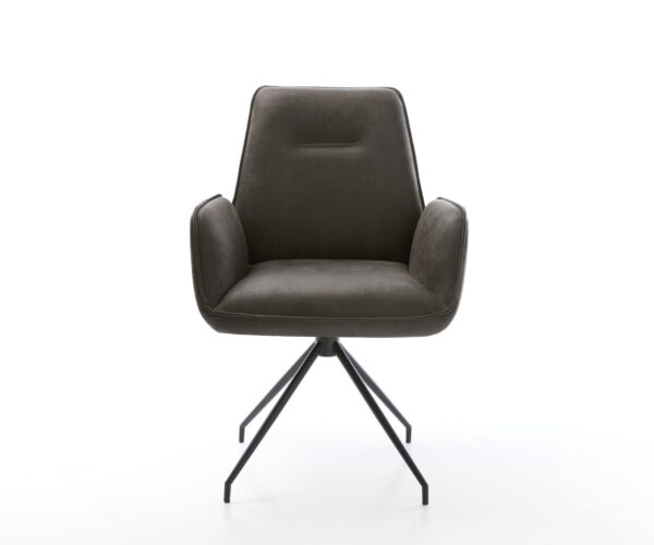 Otočná židle Zoa-Flex antracitová vintage křížová podnož zúžená černá - Image 2