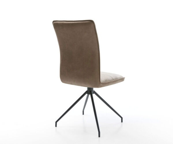 Otočná židle Maddy-Flex taupe vintage křížová podnož zúžená černá - Image 5