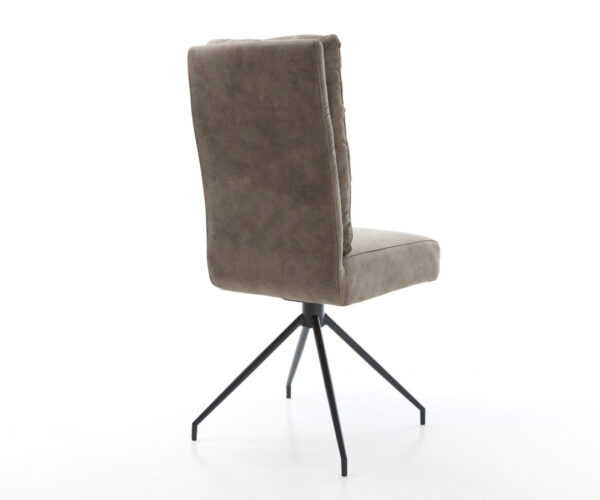 Otočná židle Pela-Flex taupe vintage křížová podnož zúžená černá - Image 5