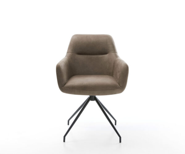 Otočná židle Pejo-Flex taupe vintage křížová podnož zúžená černá - Image 2