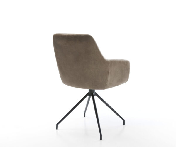 Otočná židle Pejo-Flex taupe vintage křížová podnož zúžená černá - Image 5