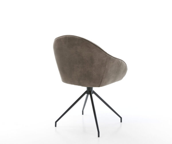 Otočná židle Gaio-Flex taupe vintage křížová podnož zúžená černá - Image 5