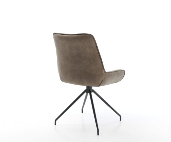 Otočná židle Taimi-Flex taupe vintage křížová podnož zúžená černá - Image 5