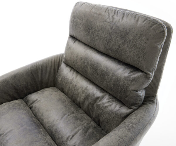 Jídelní židle Abelia-Flex s područkami šedá vintage tenká podnož nerezová ocel - Image 4