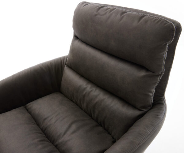 Jídelní židle Abelia-Flex s područkami antracitová vintage tenká podnož černá - Image 4