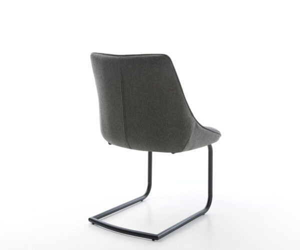 Houpací židle Elda-Flex Textured Fabric Anthracite Cantilever Round Black - Image 5