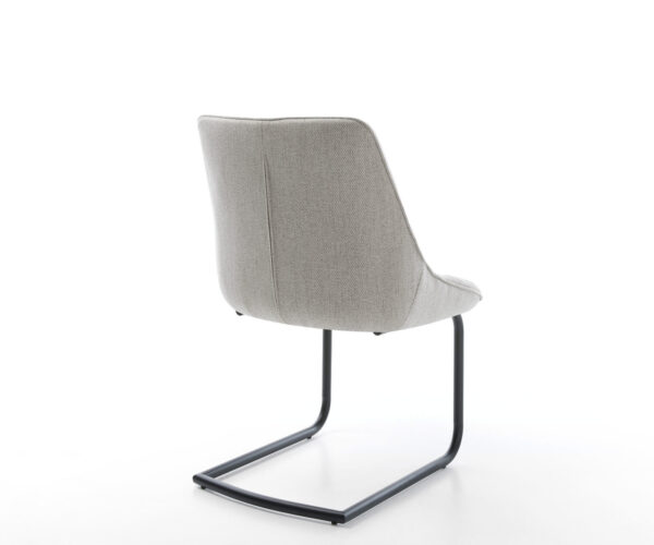 Otočná židle Elda-Flex Stripes Light Grey Cantilever Round Black - Image 5