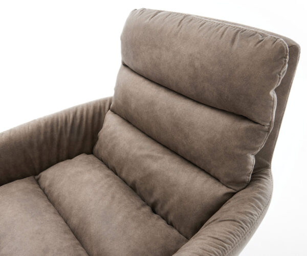Jídelní židle Abelia-Flex s područkami taupe vintage zúžená podnož černá - Image 4