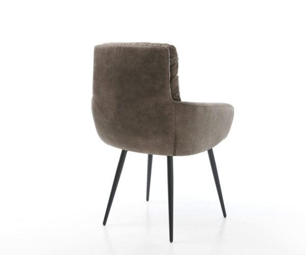 Jídelní židle Abelia-Flex s područkami taupe vintage zúžená podnož černá - Image 5