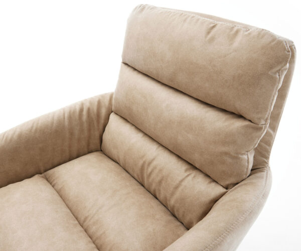 Jídelní židle Abelia-Flex s područkami béžová vintage zúžená podnož černá - Image 4