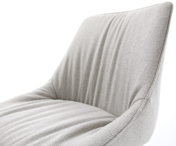 Jídelní židle Elda-Flex Stripes Light Grey 4-nohá kuželová nerezová ocel - Image 4