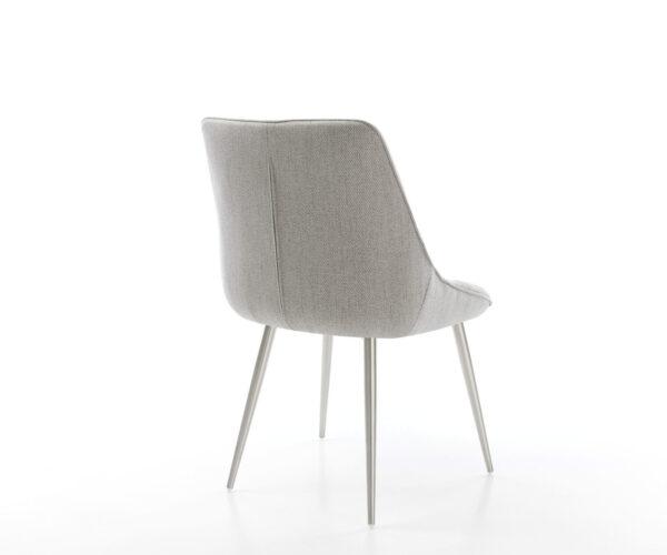 Jídelní židle Elda-Flex Stripes Light Grey 4-nohá kuželová nerezová ocel - Image 5