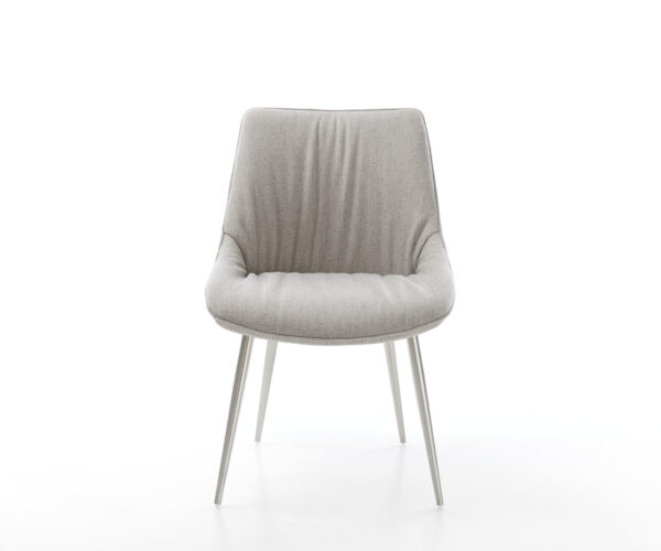 Jídelní židle Elda-Flex Stripes Light Grey 4-nohá kuželová nerezová ocel - Image 2