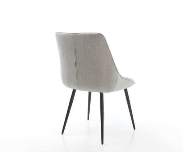 Jídelní židle Elda-Flex Stripes Light Grey 4-nohá kónická černá - Image 5