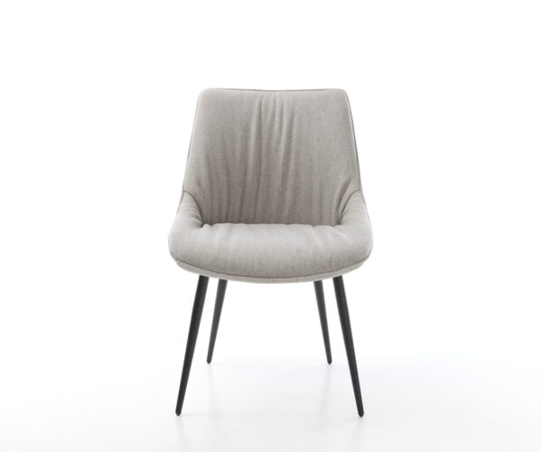 Jídelní židle Elda-Flex Stripes Light Grey 4-nohá kónická černá - Image 2